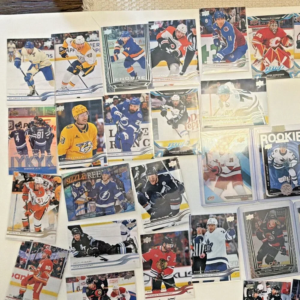 Hockey lot for sell over 70 cards, mint condition with bonus Rookie Michael Misa